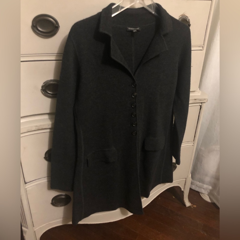 Eileen Fisher Wool Sweater Coat MP - Picture 3 of 12